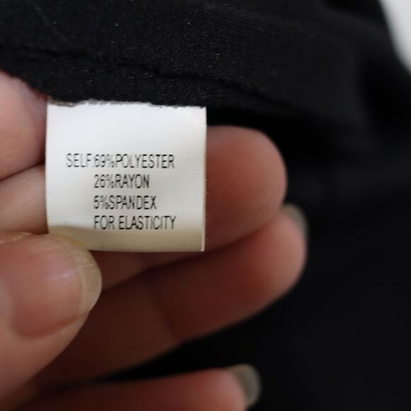 Kay Ungar Black Sheath Tie Front Business Casual Corporate Goth Dress 10 - Picture 12 of 13